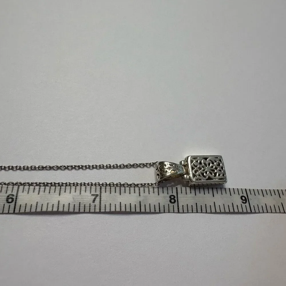 Silver Chain with Silver Toned Pendant